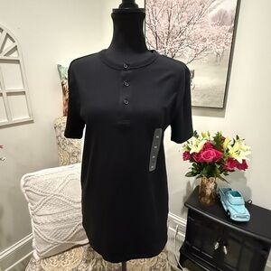 GAP Black Everyday Soft Henley